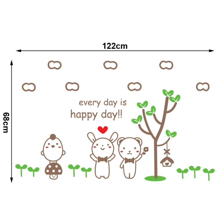 DIY Fashion Self Adhesive PVC Removable Wall Stickers / House Interior Decoration Pictures -- Cartoon Bear, Size: 70cm x 50cm