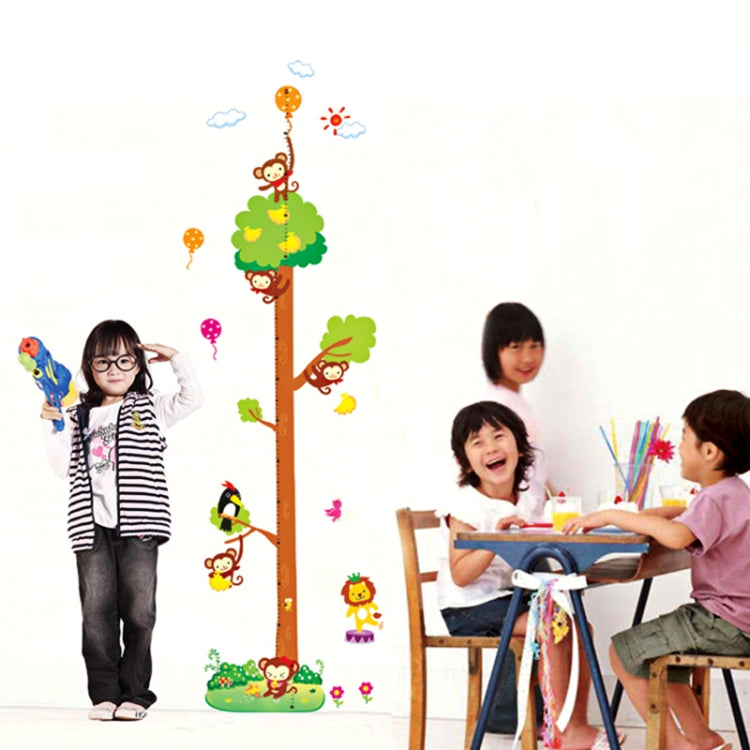 DIY Fashion Self Adhesive PVC Removable Wall Stickers / House Interior Decoration Pictures -- Cartoon Animal Height Ruler, Size: 70cm x 50cm