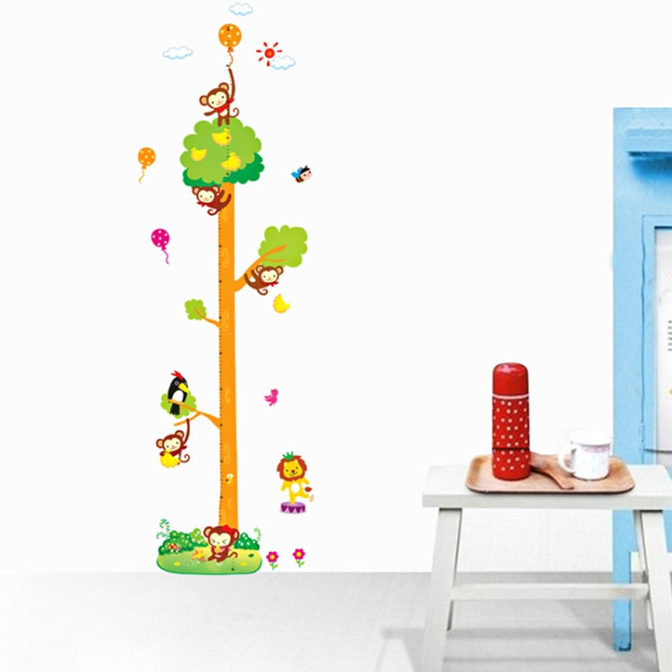 DIY Fashion Self Adhesive PVC Removable Wall Stickers / House Interior Decoration Pictures -- Cartoon Animal Height Ruler, Size: 70cm x 50cm