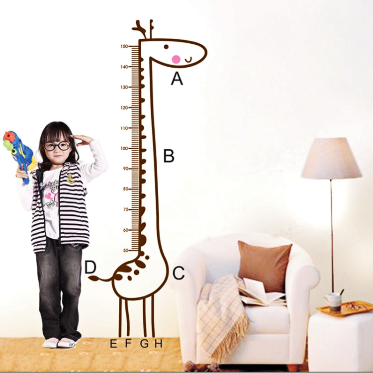 DIY Fashion Self Adhesive PVC Removable Wall Stickers / House Interior Decoration Pictures -- Giraffe Height Measure, Size: 70cm x 50cm