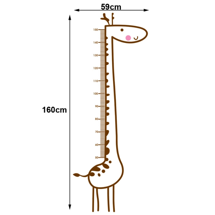 DIY Fashion Self Adhesive PVC Removable Wall Stickers / House Interior Decoration Pictures -- Giraffe Height Measure, Size: 70cm x 50cm