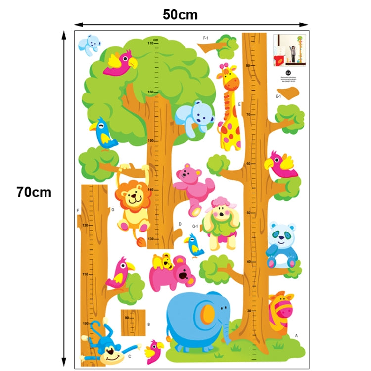 DIY Fashion Self Adhesive PVC Removable Wall Stickers / House Interior Decoration Pictures -- Tree Height Measure, Size: 70cm x 50cm