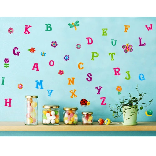 DIY Fashion Self Adhesive PVC Removable Wall Stickers / House Interior Decoration Pictures -- Cartoon Letter Wall, Size: 70cm x 50cm