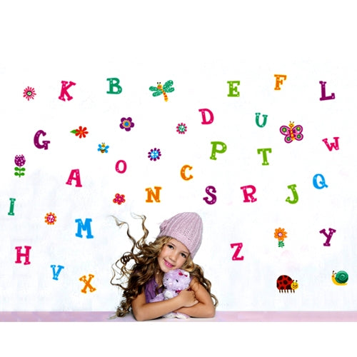 DIY Fashion Self Adhesive PVC Removable Wall Stickers / House Interior Decoration Pictures -- Cartoon Letter Wall, Size: 70cm x 50cm