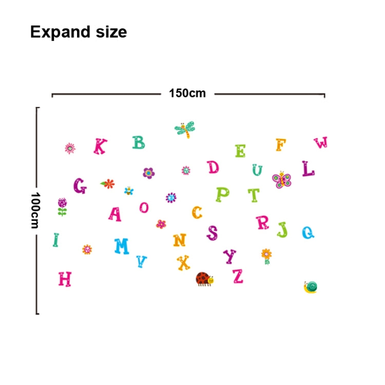 DIY Fashion Self Adhesive PVC Removable Wall Stickers / House Interior Decoration Pictures -- Cartoon Letter Wall, Size: 70cm x 50cm