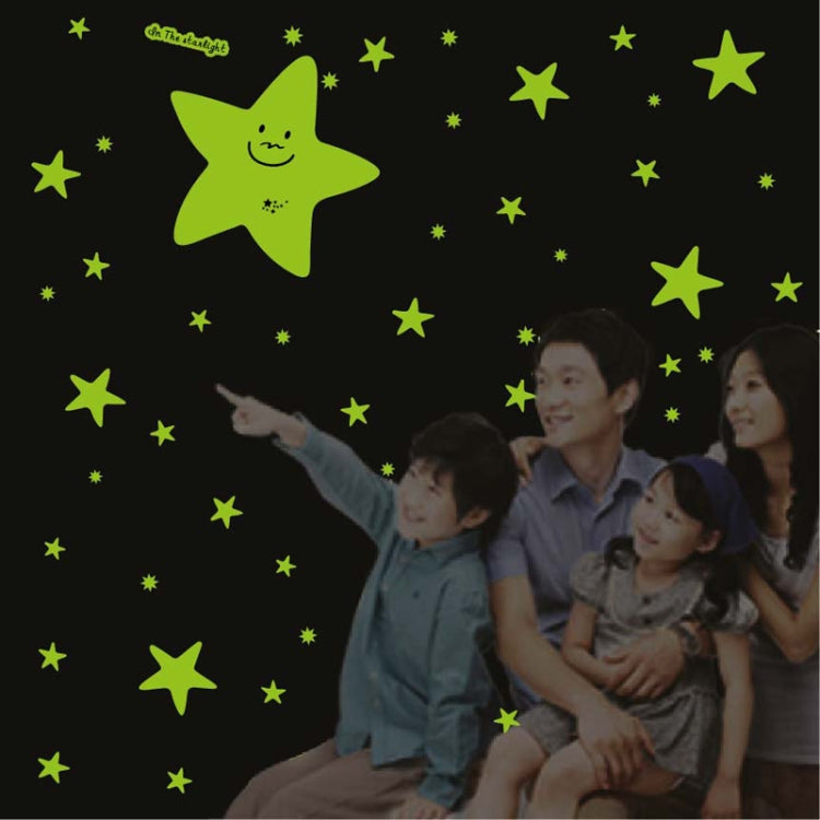 DIY Wall Stickers Decals Glow in Dark Stickers Fluorescent Luminous for Room - Star Pattern