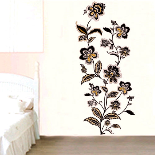 DIY Fashion Self Adhesive PVC Removable Wall Stickers / House Interior Decoration Pictures -- Flower Vine, Size:70cm x 50cm