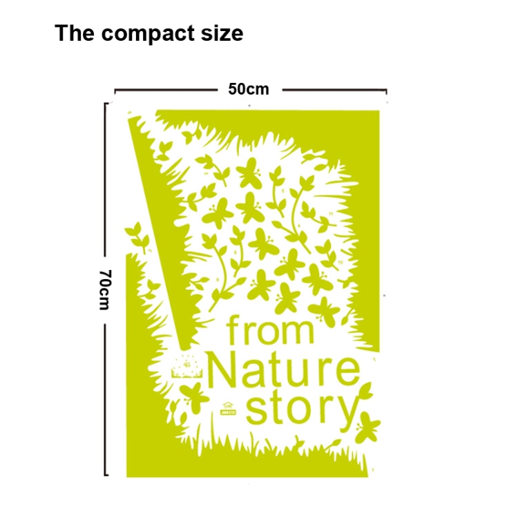 DIY Fashion Self Adhesive PVC Removable Wall Stickers / House Interior Decoration Pictures -- Grass & Butterfly, Size:70cm x 50cm