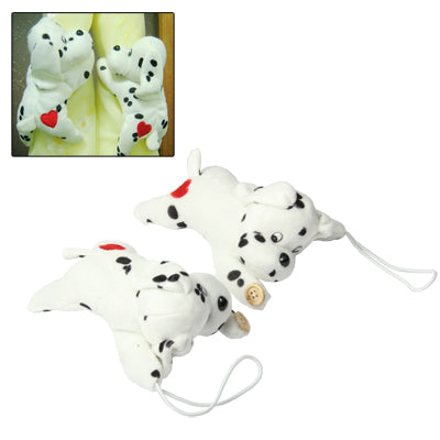 Pair of Super Lovely Cartoon Spotted Dog Design Curtain Buckles Tiebacks Binds Household Decorator(White)