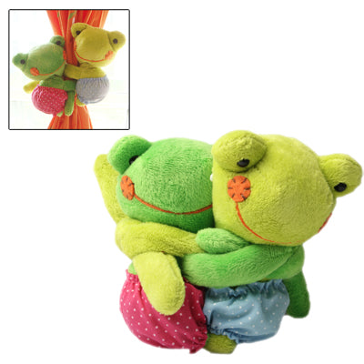Pair of Super Lovely Cartoon Frog Design Curtain Buckles Tiebacks Binds Household Decorator(Green)