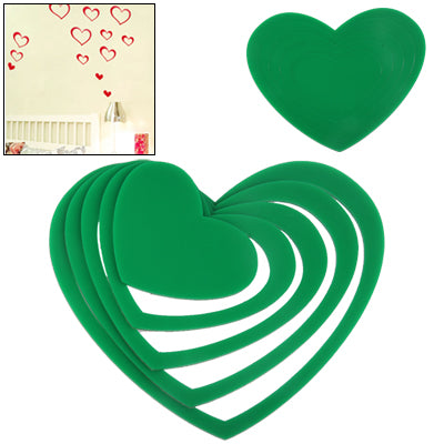 Peach Hearts Shaped DIY Adhesive Wall Sticker Decal Wallpaper House Interior Decor