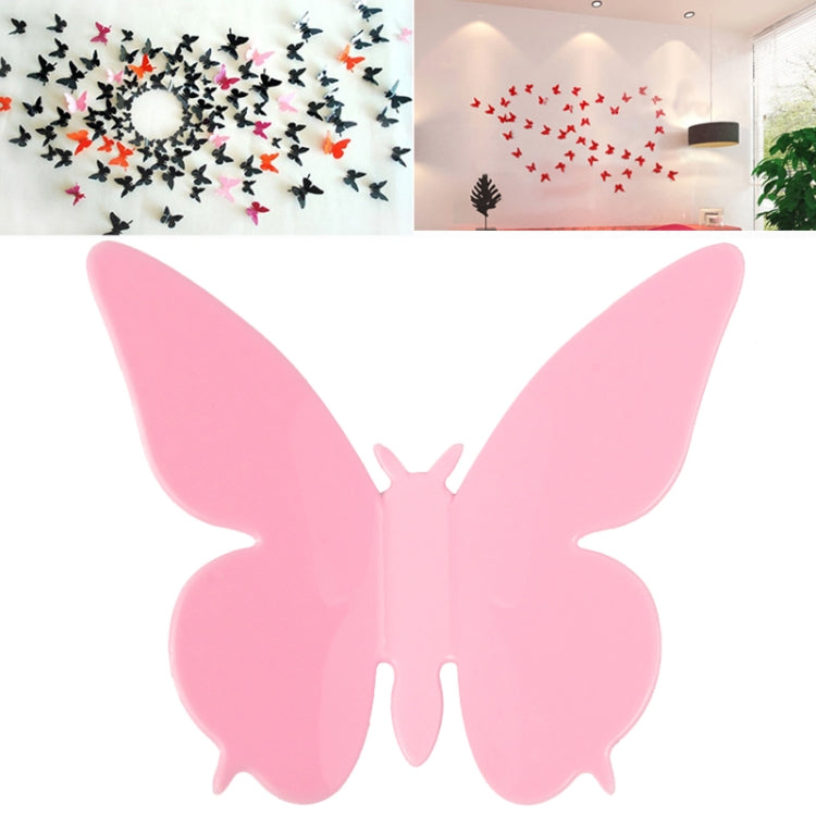 Small Size 3D Vivid Plastic Butterfly Wall Sticker Decor Pop-up Sticker Home Room Art Decorations
