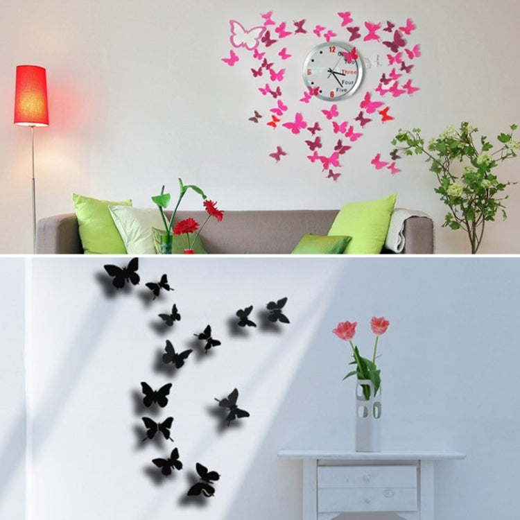 Small Size 3D Vivid Plastic Butterfly Wall Sticker Decor Pop-up Sticker Home Room Art Decorations