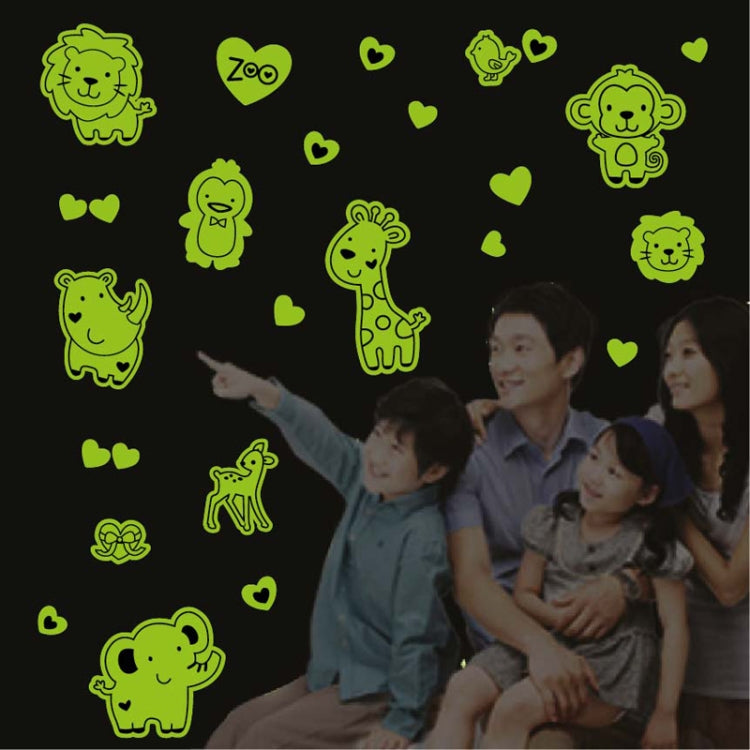 DIY Wall Stickers Decals Glow in Dark Stickers Fluorescent Luminous for Room - Animal Pattern