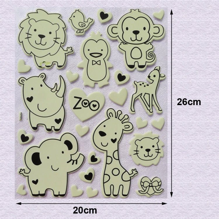 DIY Wall Stickers Decals Glow in Dark Stickers Fluorescent Luminous for Room - Animal Pattern