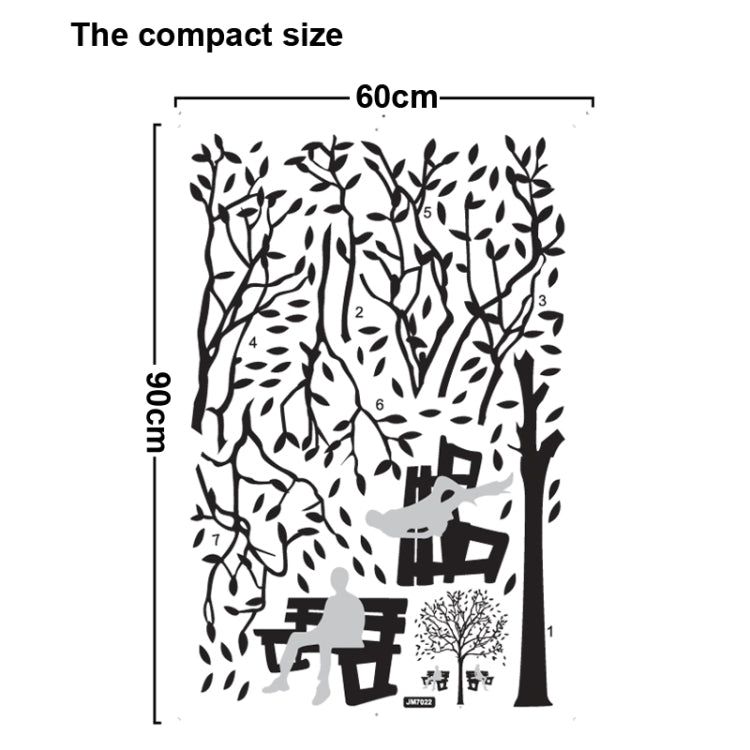 DIY Fashion Self Adhesive PVC Removable Wall Stickers / House Interior Decoration Pictures -- Westerly Leaves, Size: 90cm x 60cm