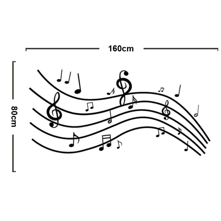DIY Fashion Self Adhesive PVC Removable Wall Stickers / House Interior Decoration Pictures -- Music, Size: 90cm x 60cm