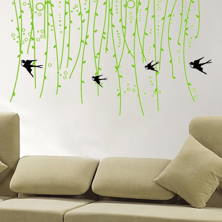 DIY Fashion Self Adhesive PVC Removable Wall Stickers / House Interior Decoration Pictures -- Willow Tree & Bird, Size: 90cm x 60cm