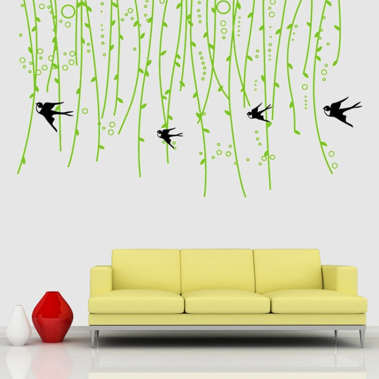 DIY Fashion Self Adhesive PVC Removable Wall Stickers / House Interior Decoration Pictures -- Willow Tree & Bird, Size: 90cm x 60cm