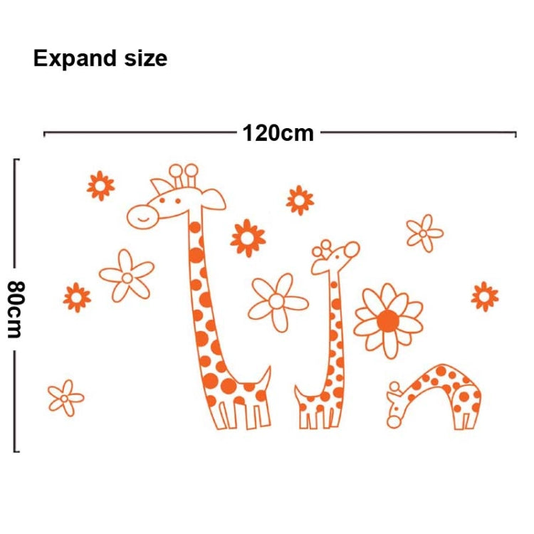 DIY Fashion Self Adhesive PVC Removable Wall Stickers / House Interior Decoration Pictures -- Cartoon Giraffe, Size: 90cm x 60cm