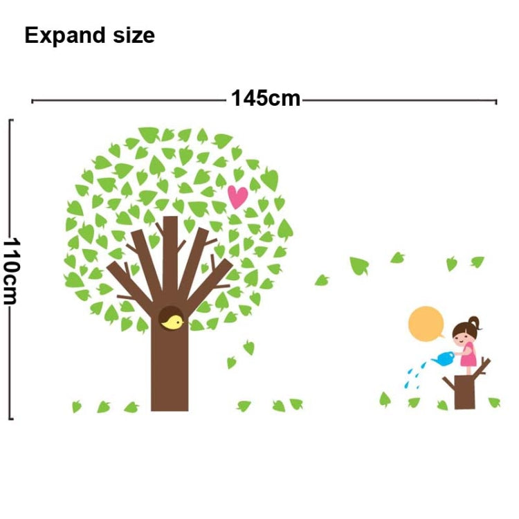 DIY Fashion Self Adhesive PVC Removable Wall Stickers / House Interior Decoration Pictures -- Girl & Trees, Size: 90cm x 60cm
