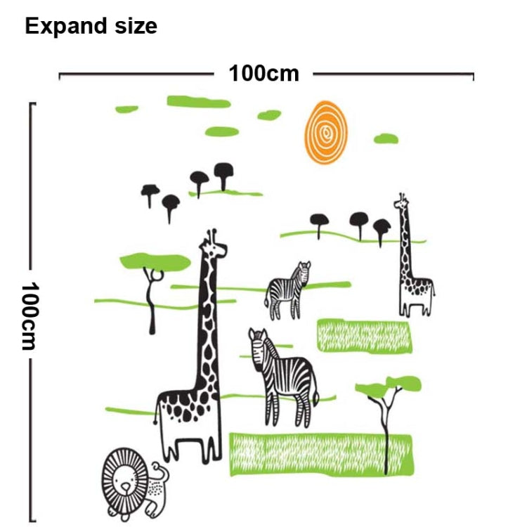 DIY Fashion Self Adhesive PVC Removable Wall Stickers / House Interior Decoration Pictures -- Animal World, Size: 90cm x 60cm