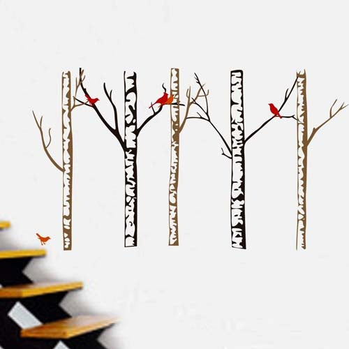 DIY Fashion Self Adhesive PVC Removable Wall Stickers / House Interior Decoration Pictures -- Warm Winter Withered, Size: 90cm x 60cm
