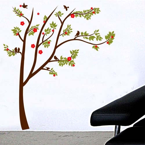 DIY Fashion Self Adhesive PVC Removable Wall Stickers / House Interior Decoration Pictures -- Verdant Tree, Size: 90cm x 60cm