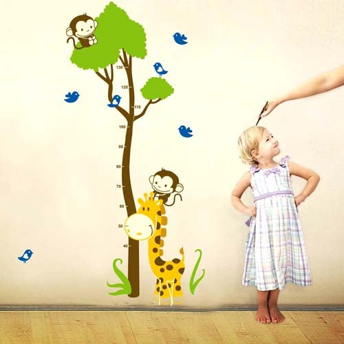 DIY Fashion Self Adhesive PVC Removable Wall Stickers / House Interior Decoration Pictures -- Animals and Trees, Size: 90cm x 60cm