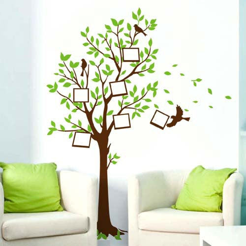DIY Fashion Self Adhesive PVC Removable Wall Stickers / House Interior Decoration Pictures -- Frame Tree, Size: 90cm x 60cm