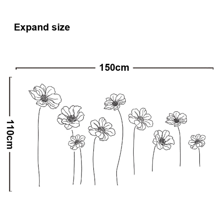 DIY Fashion Self Adhesive PVC Removable Wall Stickers / House Interior Decoration Pictures -- Ink Lotus, Size: 90cm x 60cm