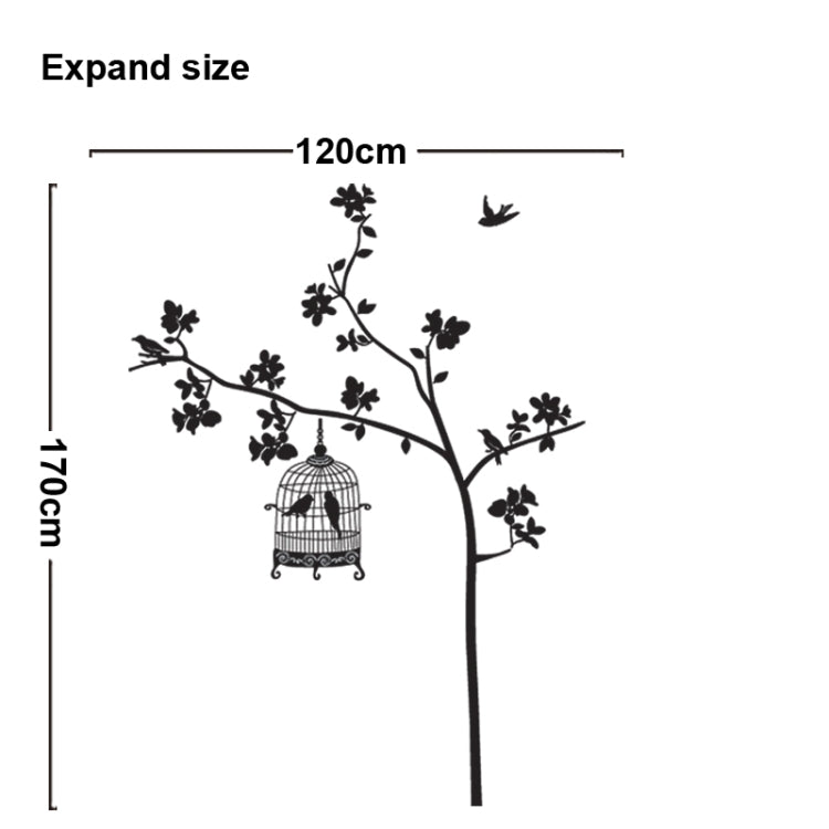 DIY Fashion Self Adhesive PVC Removable Wall Stickers / House Interior Decoration Pictures -- Forest Birds, Size: 90cm x 60cm