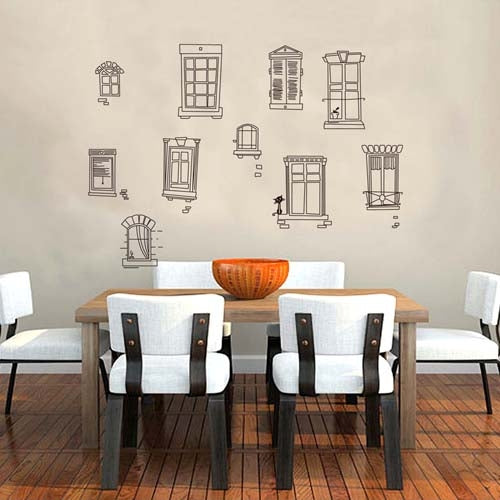 DIY Fashion Self Adhesive PVC Removable Wall Stickers / House Interior Decoration Pictures -- Diversification Abstract Door, Size: 90cm x 60cm