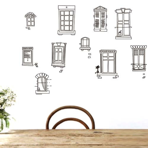 DIY Fashion Self Adhesive PVC Removable Wall Stickers / House Interior Decoration Pictures -- Diversification Abstract Door, Size: 90cm x 60cm