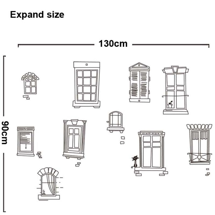 DIY Fashion Self Adhesive PVC Removable Wall Stickers / House Interior Decoration Pictures -- Diversification Abstract Door, Size: 90cm x 60cm