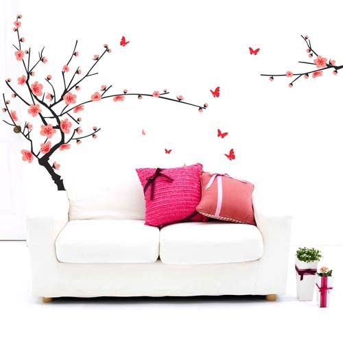 DIY Fashion Self Adhesive PVC Removable Wall Stickers / House Interior Decoration Pictures -- Winter Bloom, Size: 90cm x 60cm