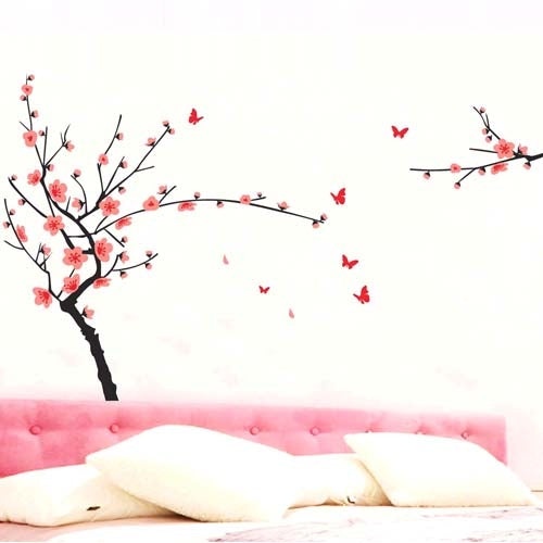 DIY Fashion Self Adhesive PVC Removable Wall Stickers / House Interior Decoration Pictures -- Winter Bloom, Size: 90cm x 60cm