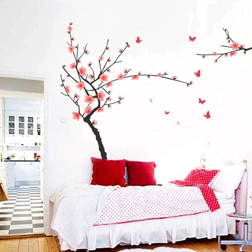 DIY Fashion Self Adhesive PVC Removable Wall Stickers / House Interior Decoration Pictures -- Winter Bloom, Size: 90cm x 60cm
