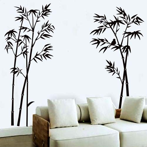 DIY Fashion Self Adhesive PVC Removable Wall Stickers / House Interior Decoration Pictures -- Bamboo, Size: 90cm x 60cm