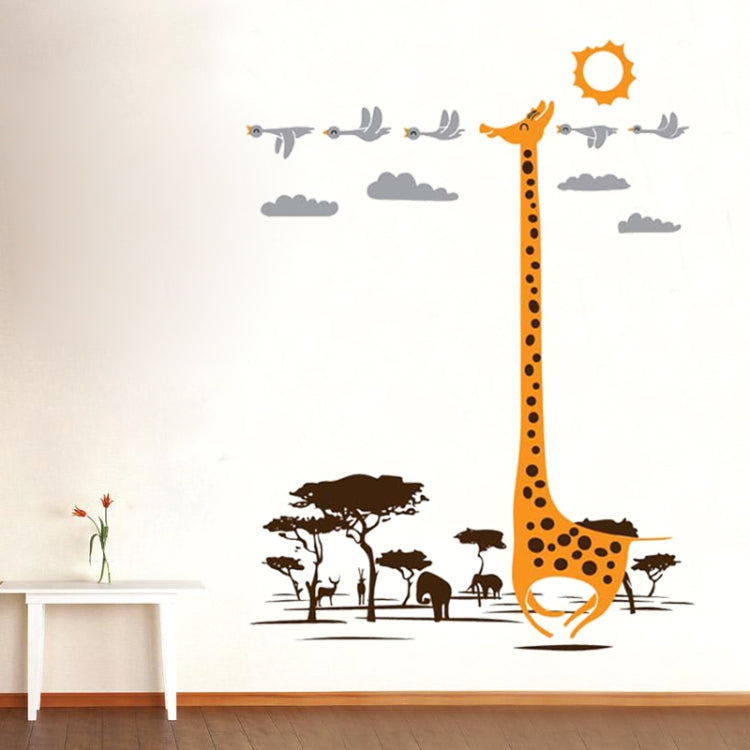 DIY Fashion Self Adhesive PVC Removable Wall Stickers / House Interior Decoration Pictures -- Giraffe, Size: 90cm x 60cm