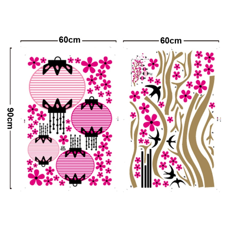 DIY Fashion Self Adhesive PVC Removable Wall Stickers / House Interior Decoration Pictures -- Lantern Tree, Size: 90cm x 60cm
