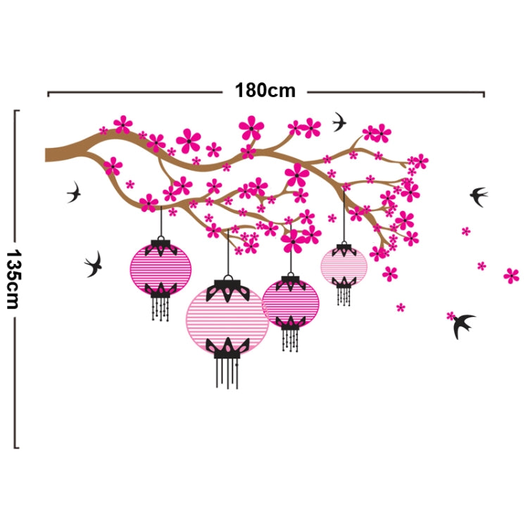DIY Fashion Self Adhesive PVC Removable Wall Stickers / House Interior Decoration Pictures -- Lantern Tree, Size: 90cm x 60cm