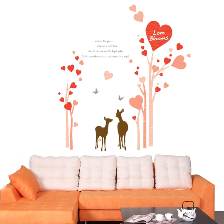 DIY Fashion Self Adhesive PVC Removable Wall Stickers / House Interior Decoration Pictures -- Love Blooms, Size: 90cm x 60cm
