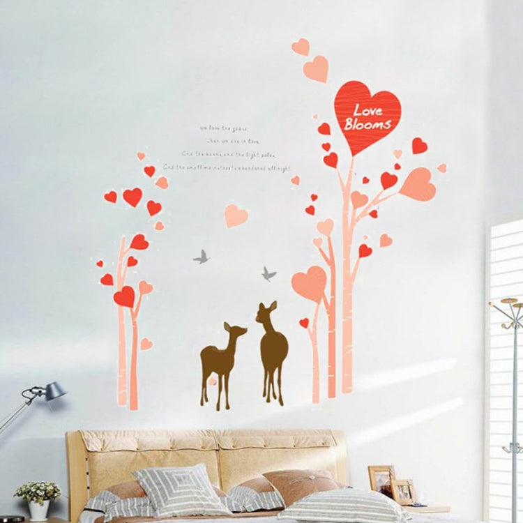 DIY Fashion Self Adhesive PVC Removable Wall Stickers / House Interior Decoration Pictures -- Love Blooms, Size: 90cm x 60cm