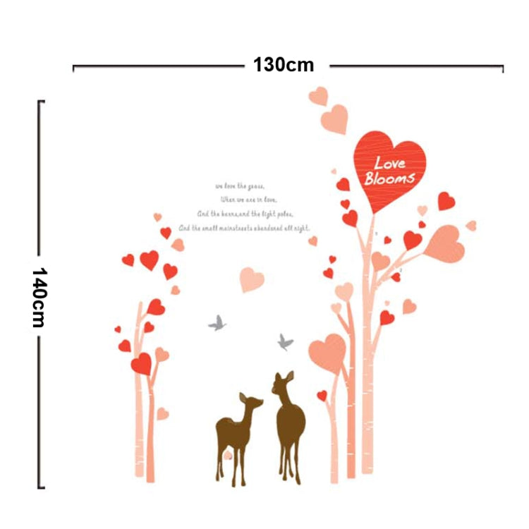 DIY Fashion Self Adhesive PVC Removable Wall Stickers / House Interior Decoration Pictures -- Love Blooms, Size: 90cm x 60cm