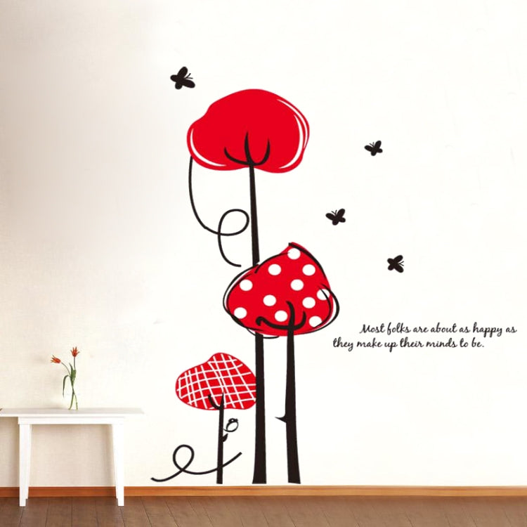 DIY Fashion Self Adhesive PVC Removable Wall Stickers / House Interior Decoration Pictures -- Mushroom, Size: 90cm x 60cm