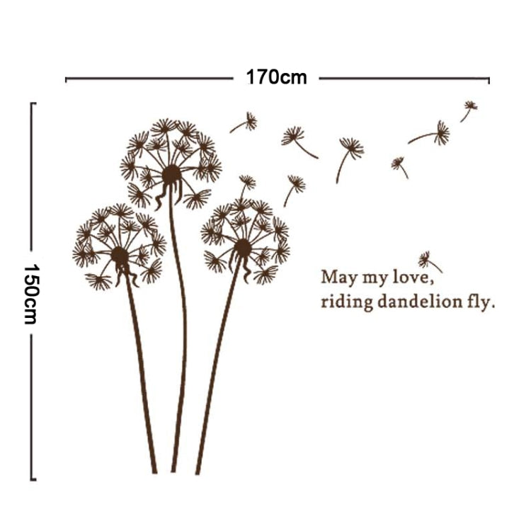 DIY Fashion Self Adhesive PVC Removable Wall Stickers / House Interior Decoration Pictures -- Dandelion, Size: 90cm x 60cm