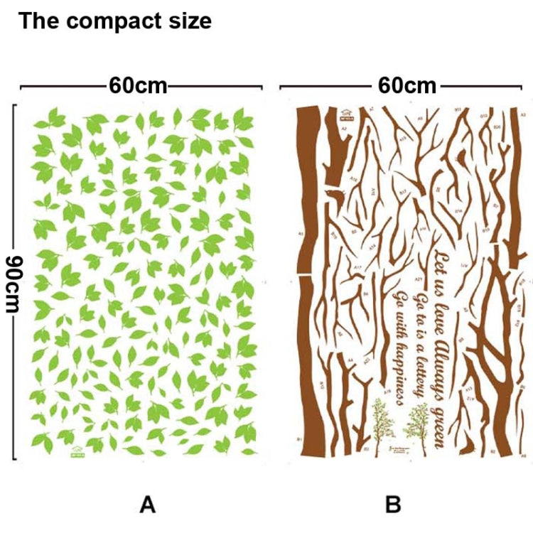 DIY Fashion Self Adhesive PVC Removable Wall Stickers / House Interior Decoration Pictures -- Trees, Size: 90cm x 60cm