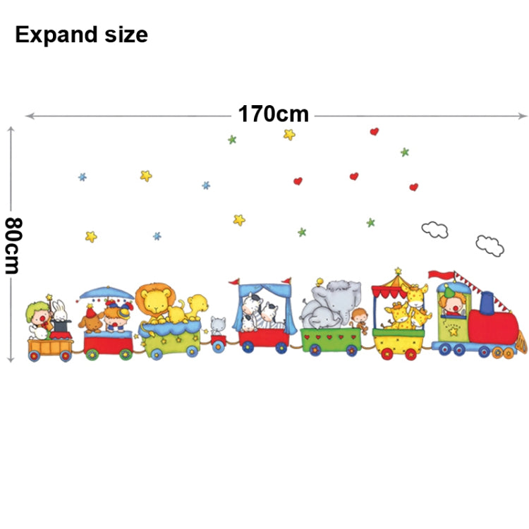 DIY Fashion Self Adhesive PVC Removable Wall Stickers / House Interior Decoration Pictures -- Cartoon Train, Size: 90cm x 60cm