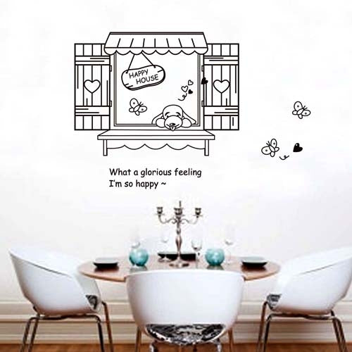 DIY Fashion Self Adhesive PVC Removable Wall Stickers / House Interior Decoration Pictures -- Lazy Dog, Size: 90cm x 60cm